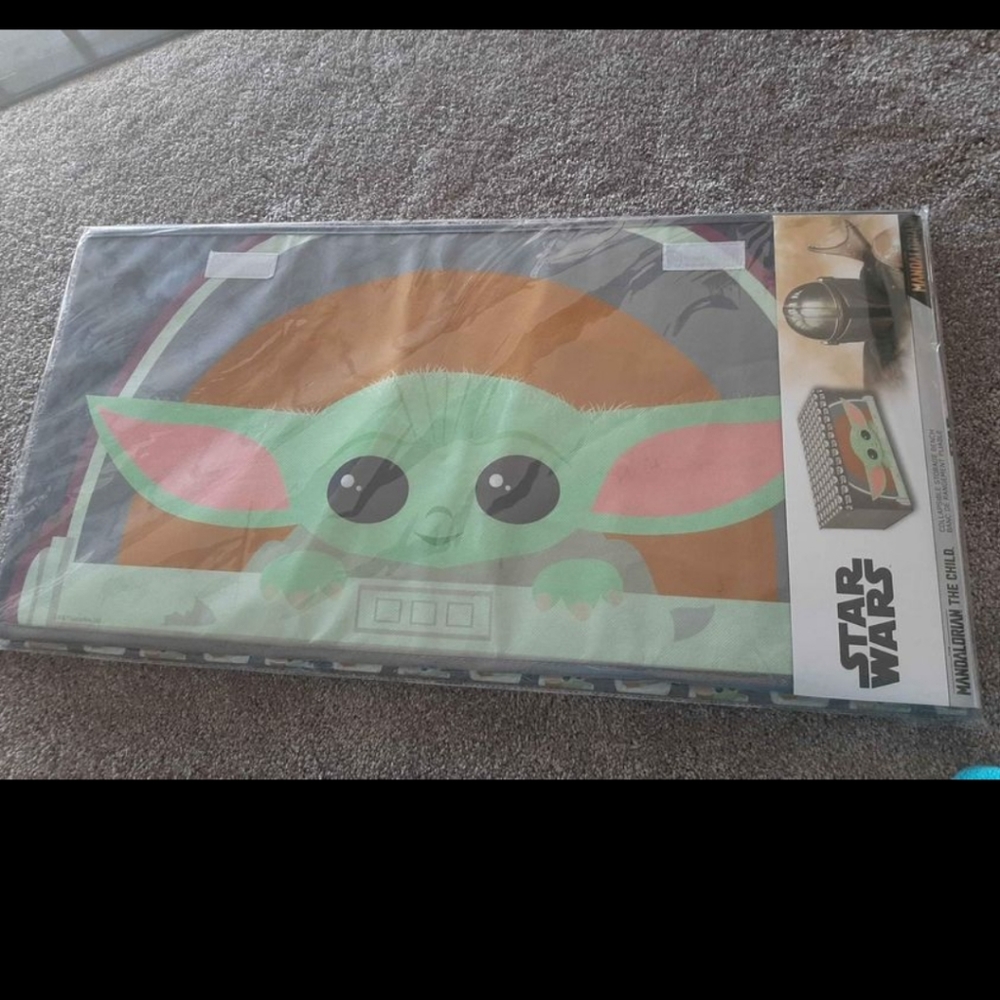 Brand new in packaging large mandalorian baby yoda storage bin/bench